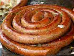 Pieczona biała kiełbasa